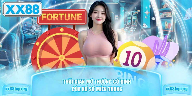 Thời gian mở thưởng cố định của xổ số miền Trung