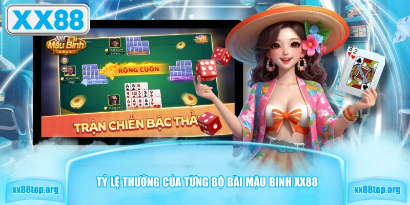 Tỷ lệ thưởng của từng bộ bài Mậu Binh XX88