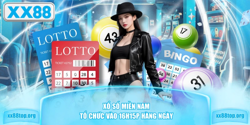 Xổ số miền Nam tổ chức vào 16h15p hàng ngày